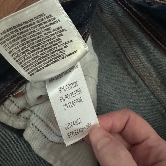AGOLDE HIGH WAISTED SKINNY JEANS SIZE 6 28 26” INSEAM MEDIUM DARK WASH - Picture 4 of 5